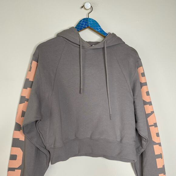 ROTATE BIRGER CHRISTENSEN Sunday Viola Organic Cotton Cropped Hoodie Medium - Picture 3 of 13